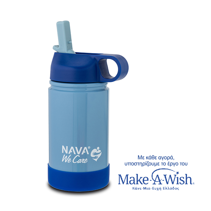Θερμός Μπουκάλι Ανοξείδωτο We Care Μπλε 360ml Nava Θερμός Μπουκάλι Ανοξείδωτο We Care Μπλε 360ml Nava