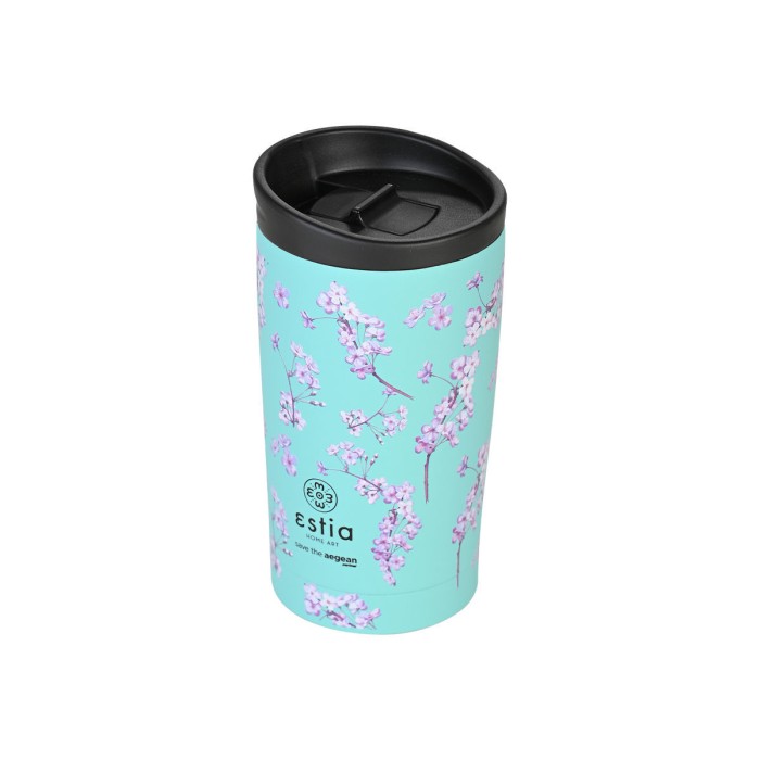 Θερμός Travel Mug Save The Aegean 350ml Blossom Green Estia Θερμός Travel Mug Save The Aegean 350ml Blossom Green Estia