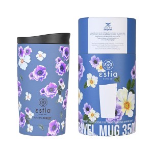 Θερμός Travel Mug Save The Aegean 350ml Garden Blue Estia