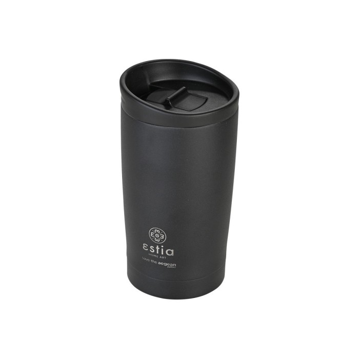 Θερμός Travel Mug Save The Aegean 350ml Midnight Black Estia