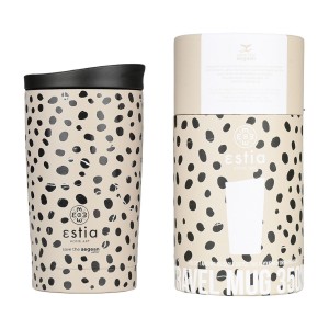 Θερμός Travel Mug Save The Aegean 350ml Leopard Taupe Estia