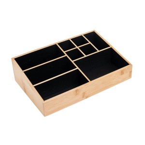Θήκη Οργάνωσης Καλλυντικών Bamboo Essentials 9 Θέσεων 33x21x9cm Estia