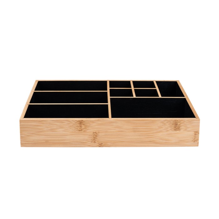 Θήκη Οργάνωσης Καλλυντικών Bamboo Essentials 9 Θέσεων 33x21x9cm Estia
