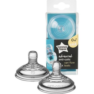 Θηλές Σιλικόνης Advanced Anti-Colic 2τμχ 0m+ Tommee Tippee