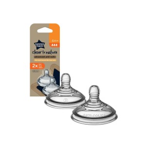 Θηλές Σιλικόνης Advanced Anti-Colic Mεγάλης Ροής 2τμχ 6+μήνων Tommee Tippee