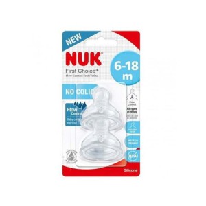 Θηλές Σιλικόνης First Choice Plus Με Έλεγχο Ροής 6-18m Flow Control 2τμχ Nuk Θηλές Σιλικόνης First Choice Plus Με Έλεγχο Ροής 6-18m Flow Control 2τμχ Nuk