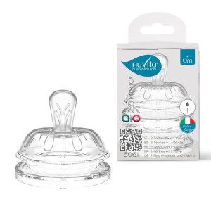 Θηλές Σιλικόνης Αργής Ροής 0m+ Flow 1 6061 Nuvita