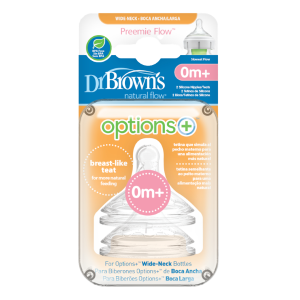 Θηλές Σιλικόνης Options+ 2τμχ για Μπιμπερό με Φαρδύ Λαιμό Επίπεδο Πρόωρα Dr Brown's Θηλές Σιλικόνης Options+ 2τμχ για Μπιμπερό με Φαρδύ Λαιμό Επίπεδο Πρόωρα Dr Brown's