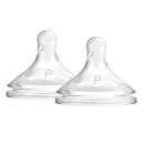 Θηλές Σιλικόνης Options+ 2τμχ για Μπιμπερό με Φαρδύ Λαιμό Επίπεδο Πρόωρα Dr Brown's