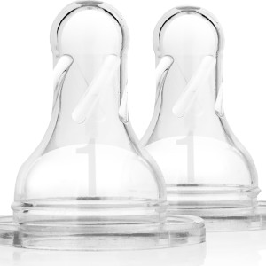 Θηλές Σιλικόνης Options+ 2τμχ για Μπιμπερό με Στενό Λαιμό Επίπεδο 1 Dr Brown's