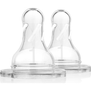 Θηλές Σιλικόνης Options+ 2τμχ για Μπιμπερό με Στενό Λαιμό Επίπεδο 1 Dr Brown's