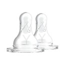 Θηλές Σιλικόνης Options+ 2τμχ για Μπιμπερό με Στενό Λαιμό Επίπεδο Y Dr Brown's