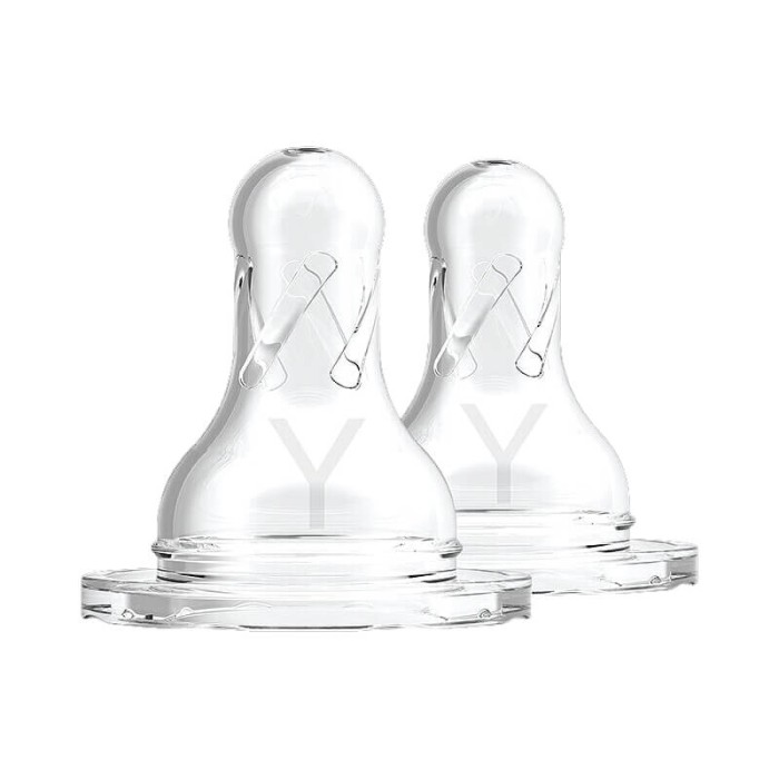 Θηλές Σιλικόνης Options+ 2τμχ για Μπιμπερό με Στενό Λαιμό Επίπεδο Y Dr Brown's