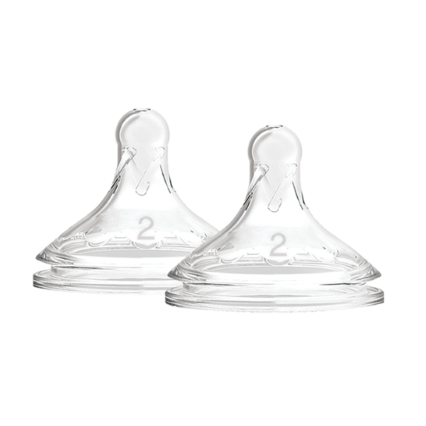 Θηλές Σιλικόνης Options+ 2τμχ για Μπιμπερό με Φαρδύ Λαιμό Επίπεδο 2 Dr Brown's