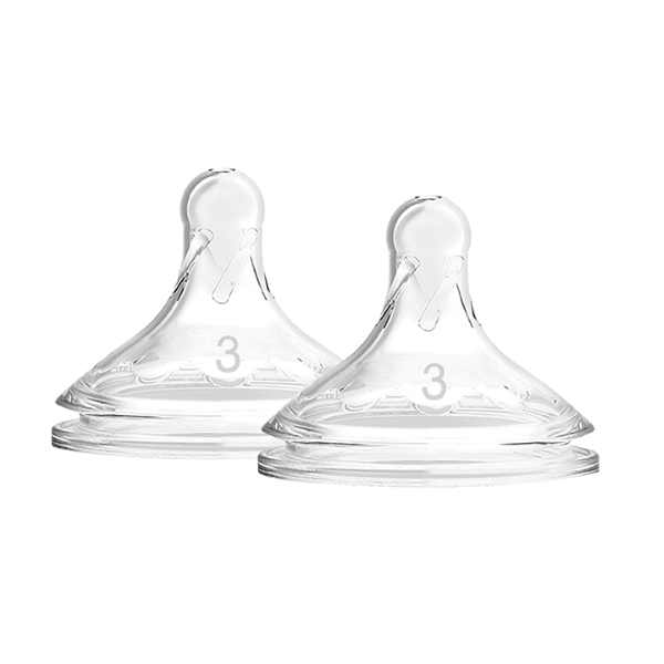 Θηλές Σιλικόνης Options+ 2τμχ για Μπιμπερό με Φαρδύ Λαιμό Επίπεδο 3 Dr Brown's