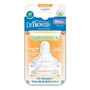 Θηλές Σιλικόνης Options+ 2τμχ για Μπιμπερό με Φαρδύ Λαιμό Επίπεδο 4 Dr Brown's Θηλές Σιλικόνης Options+ 2τμχ για Μπιμπερό με Φαρδύ Λαιμό Επίπεδο 4 Dr Brown's