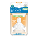 Θηλές Σιλικόνης Options+ 2τμχ για Μπιμπερό με Φαρδύ Λαιμό Επίπεδο Υ Dr Brown's
