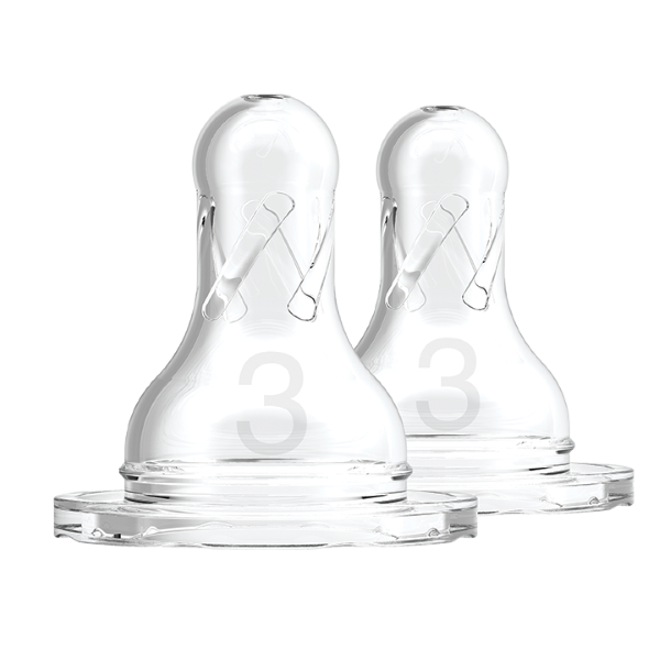 Θηλές Σιλικόνης Options+ 2τμχ Για Μπιμπερό  Με Στενό Λαιμό Επίπεδο 3 Dr Brown's