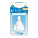 Θηλές Σιλικόνης Options+ 2τμχ Για Μπιμπερό  Με Στενό Λαιμό Επίπεδο 3 Dr Brown's