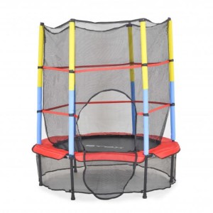 Τραμπολίνο Με Εσωτερικό Προστατευτικό Δίχτυ 140cm Κόκκινο Byox