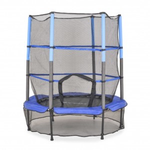 Τραμπολίνο Με Εσωτερικό Προστατευτικό Δίχτυ 140cm Μπλε Byox