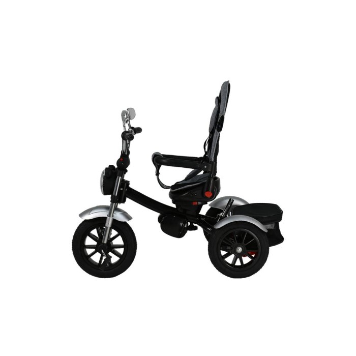 Τρίκυκλο Ποδηλατάκι Chopper Grey 6 σε 1 με Φουσκωτούς Τροχούς Bebe Stars