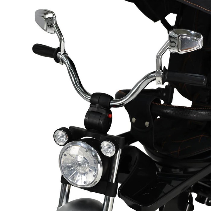 Τρίκυκλο Ποδηλατάκι Chopper Black 6 σε 1 με Φουσκωτούς Τροχούς Bebe Stars