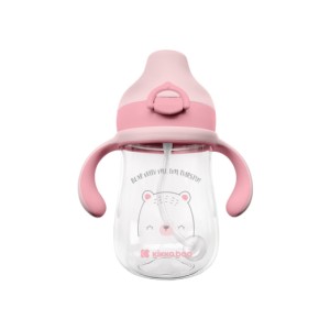 Εκπαιδευτικό Ποτηράκι Με Στόμιο Tritan 300ml Bear With Me Pink Kikka Boo