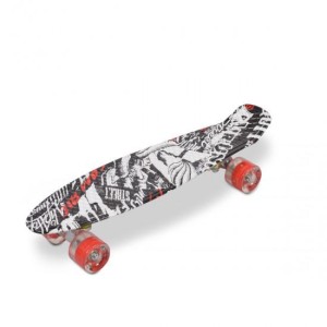 Τροχοσανίδα Skateboard 22" Skull Led Byox