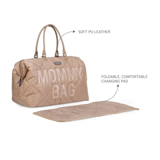 Τσάντα Αλλαγής Mommy Bag Καπιτονέ Μπεζ Childhome Τσάντα Αλλαγής Mommy Bag Καπιτονέ Μπεζ Childhome
