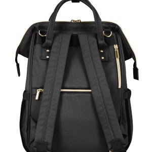 Τσάντα-Αλλαξιέρα Siena Black & Gold 2025