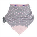 Υφασμάτινη Σαλιάρα Μπαντάνα Με Μαστικό Ροζ Πουά Cheeky Chompers