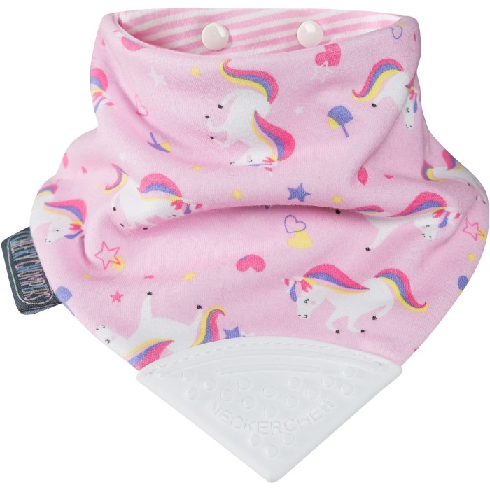 Υφασμάτινη Σαλιάρα Μπαντάνα Με Μαστικό Unicorn Love Cheeky Chompers Υφασμάτινη Σαλιάρα Μπαντάνα Με Μαστικό Unicorn Love Cheeky Chompers