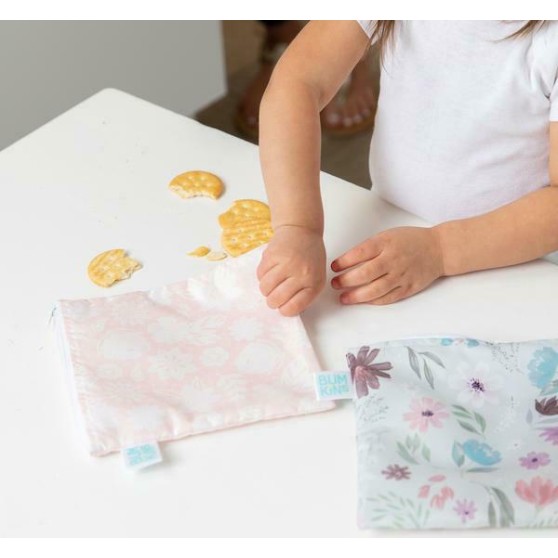 Υφασμάτινο Τσαντάκι Φαγητού Ροζ Δαντέλα Bumkins