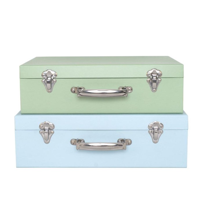 Βαλίτσες Αποθήκευσης Από Χαρτόνι Μπλε Με Ασημί Χερούλια 2τμχ Jabadabado Βαλίτσες Αποθήκευσης Από Χαρτόνι Μπλε Με Ασημί Χερούλια 2τμχ Jabadabado