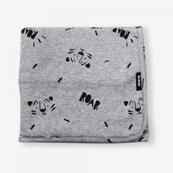 Βαμβακερή Κουβέρτα Αγκαλιάς 80x80cm Διπλής Όψης Lion Minene