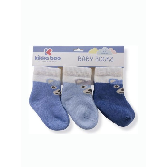 Βρεφικά Καλτσάκια Θερμικά 1-2y Μπλε Αρκουδάκι Kikka Boo