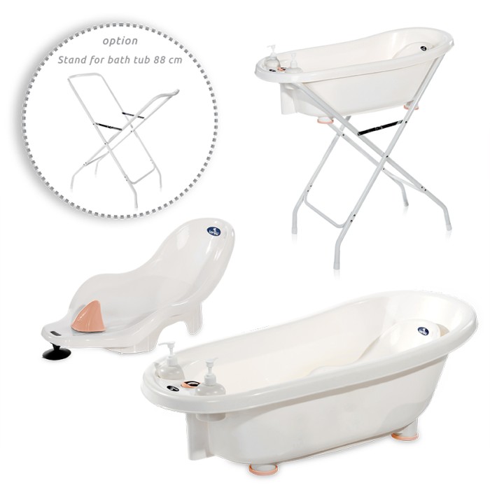 Βρεφική Μπανιέρα White/Pink Με Βάση 88cm Lorelli