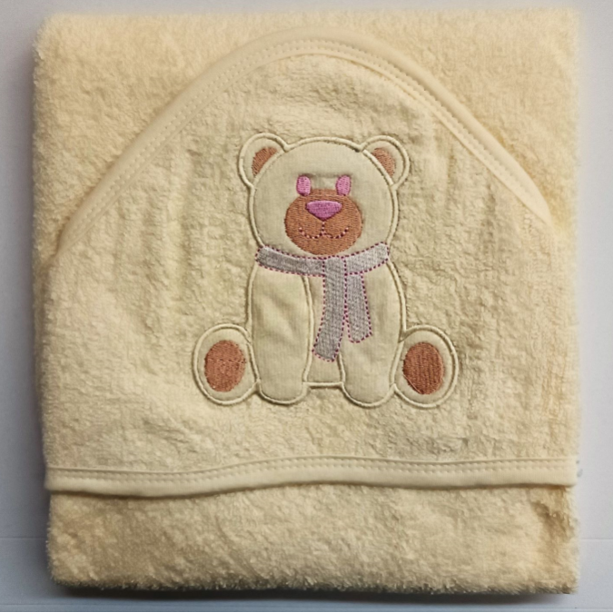 Βρεφική Πετσετούλα Μπάνιου Καπα 75x75cm Κίτρινο Beaux Bebes