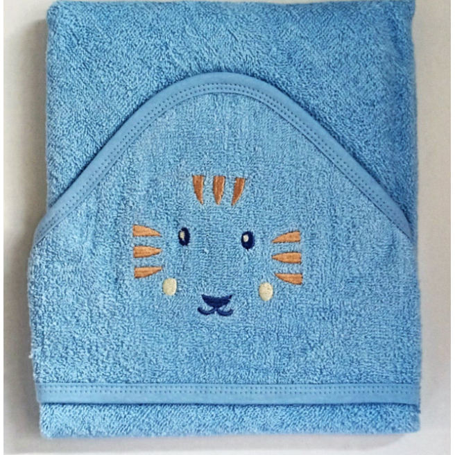 Βρεφική Πετσετούλα Μπάνιου Καπα 75x75cm Μπλε Beaux Bebes