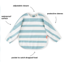 Βρεφική Σαλιάρα Με Μακρύ Μανίκι Stripes Blue Done by Deer