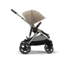 Βρεφικό Καρότσι Cybex Gazelle S Almond Beige Με Γκρι Σκελετό