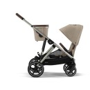 Βρεφικό Καρότσι Cybex Gazelle S Almond Beige Με Γκρι Σκελετό