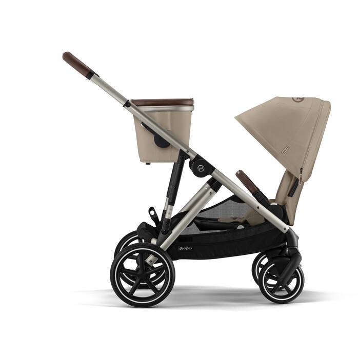 Βρεφικό Καρότσι Cybex Gazelle S Almond Beige Με Γκρι Σκελετό