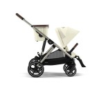 Βρεφικό Καρότσι Cybex Gazelle S Seashell Beige Με Γκρι Σκελετό