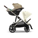 Βρεφικό Καρότσι Cybex Gazelle S Seashell Beige Με Γκρι Σκελετό