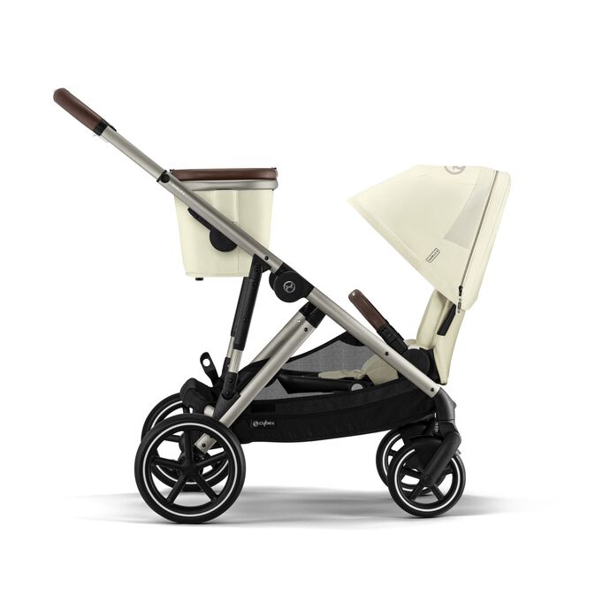Βρεφικό Καρότσι Cybex Gazelle S Seashell Beige Με Γκρι Σκελετό
