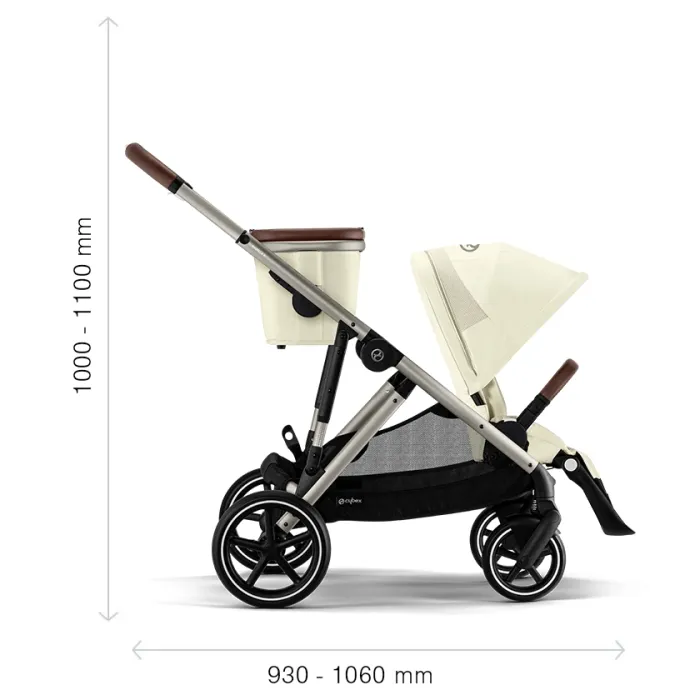 Βρεφικό Καρότσι Cybex Gazelle S Seashell Beige Με Γκρι Σκελετό