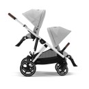 Βρεφικό Καρότσι Cybex Gazelle S Lava Grey Με Ασημί Σκελετό