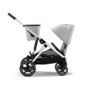 Βρεφικό Καρότσι Cybex Gazelle S Lava Grey Με Ασημί Σκελετό